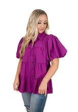 Violet Puff Sleeve Top