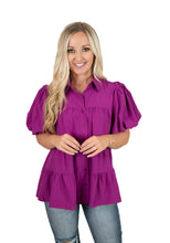 Violet Puff Sleeve Top