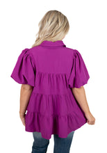 Violet Puff Sleeve Top