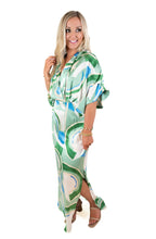 We Go Together Satin Abstract Maxi Dress