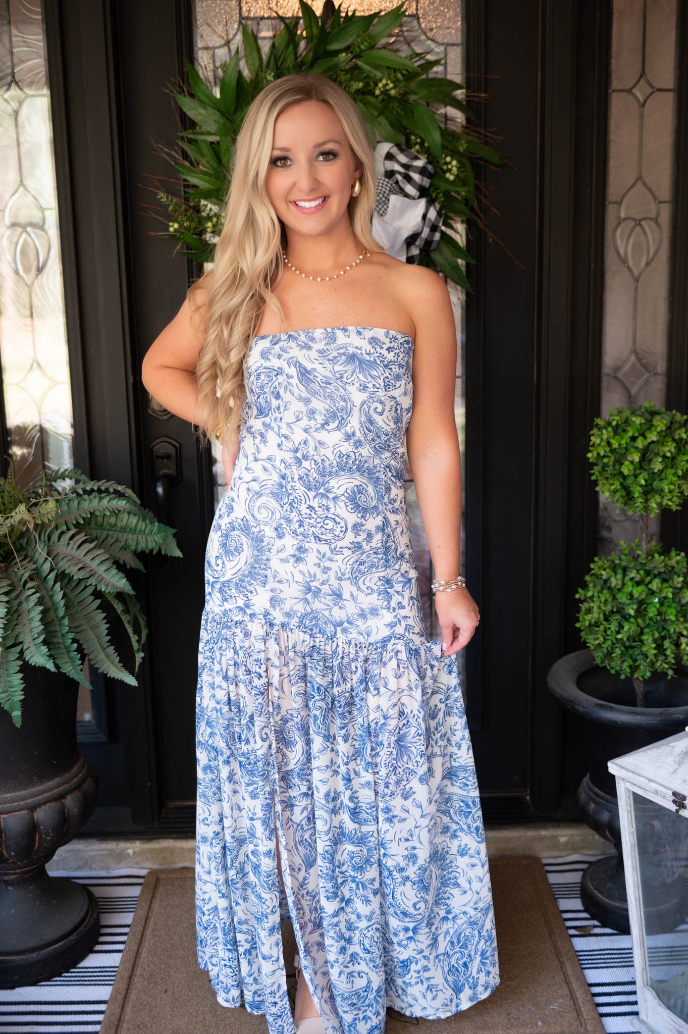 Skies Are Blue Floral Maxi Dress
