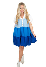 Blue Colorblock Dress