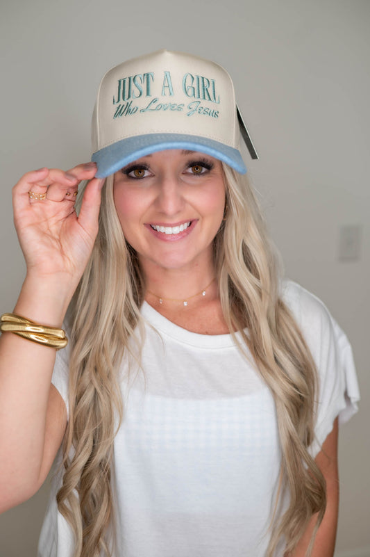 Just A Girl Who Loves Jesus Denim Hat