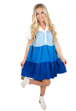 Blue Colorblock Dress