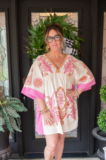Come Back Home Embroidered Dress