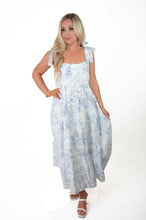 Admire You White/Blue Midi Dress
