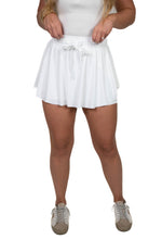 White High Waist Active Skort