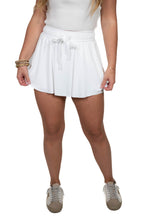 White High Waist Active Skort