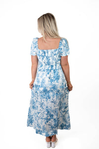 What Grows Around Blue Midi Dress