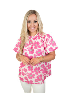 In Love With Me Pink Floral Top