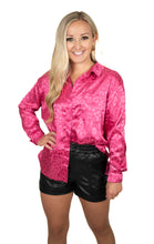Pink Silk Leopard Top