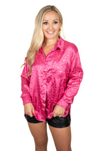 Pink Silk Leopard Top