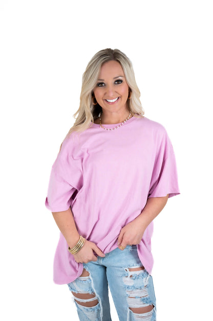 Pink Oversized T Shirt