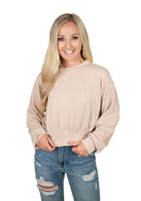 Ribbed Long Sleeve Sweatshirt