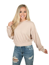 Ribbed Long Sleeve Sweatshirt