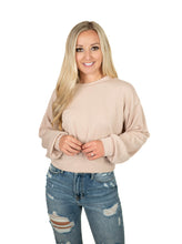 Ribbed Long Sleeve Sweatshirt