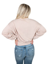 Ribbed Long Sleeve Sweatshirt