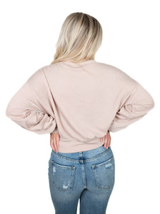Ribbed Long Sleeve Sweatshirt