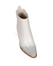 Cream Rhinestone Booties