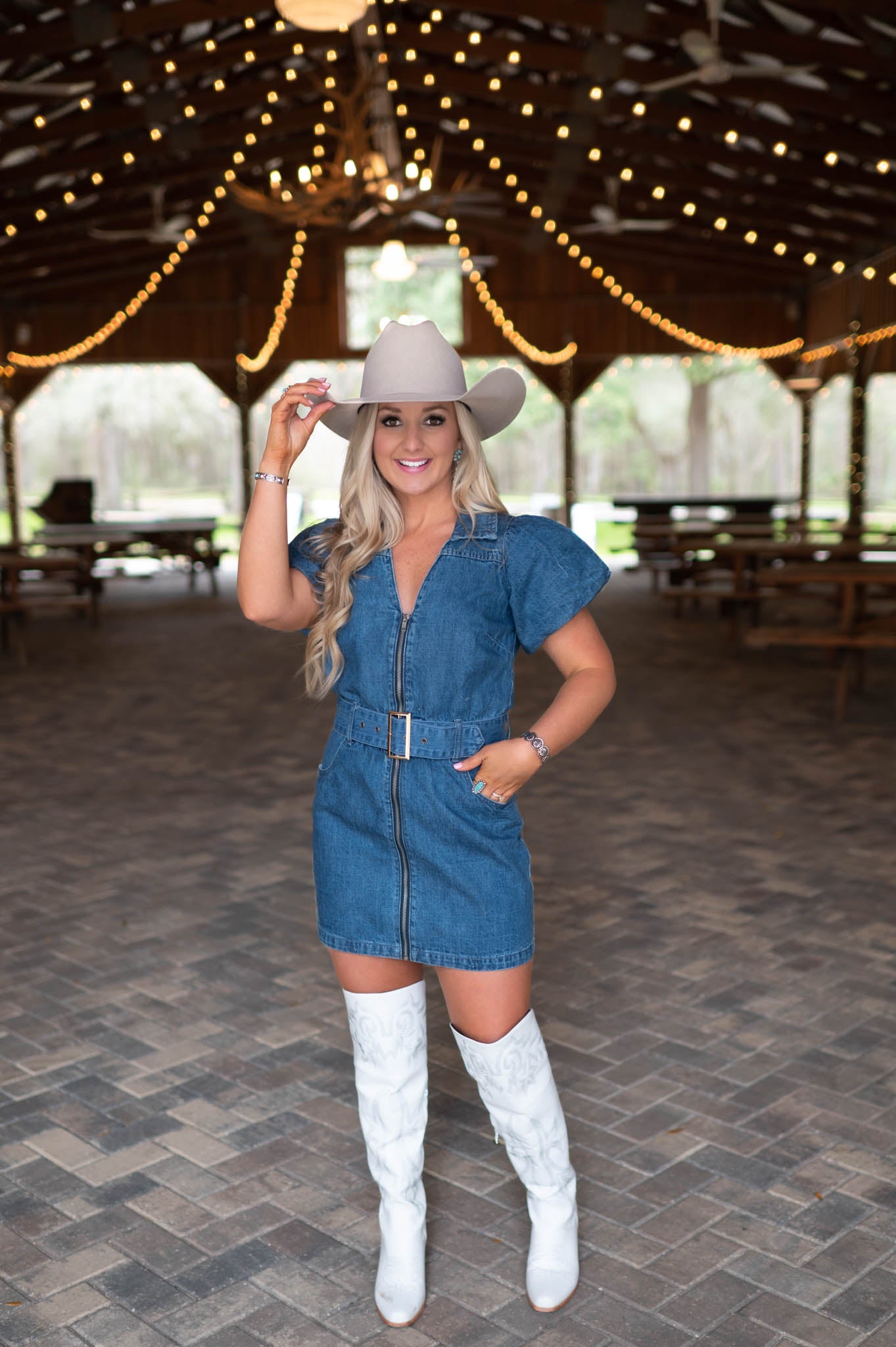 Denim Delight Puff Sleeve Dress