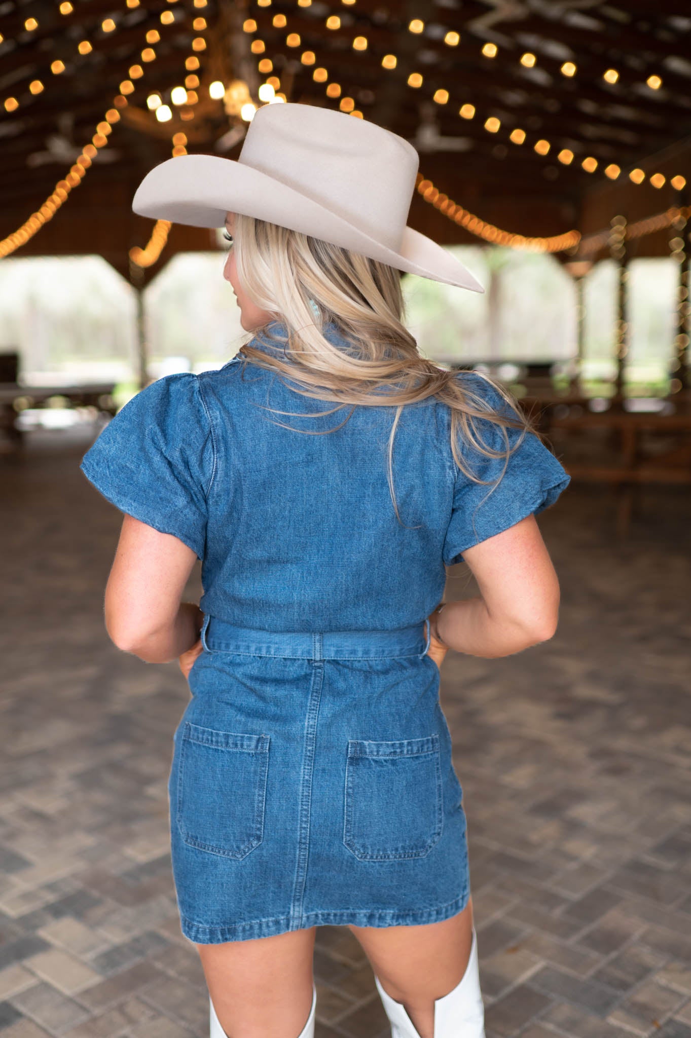 Denim Delight Puff Sleeve Dress