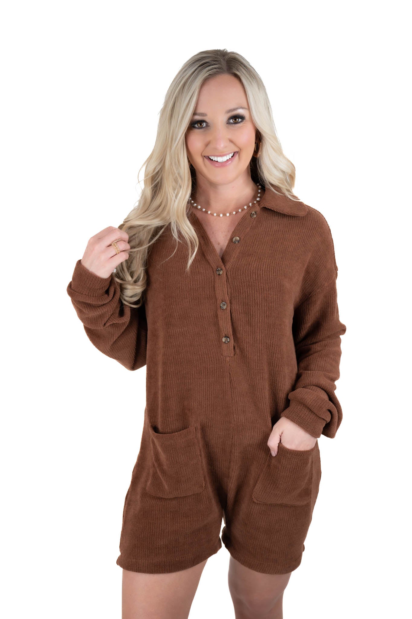 Chestnut Cozy Romper