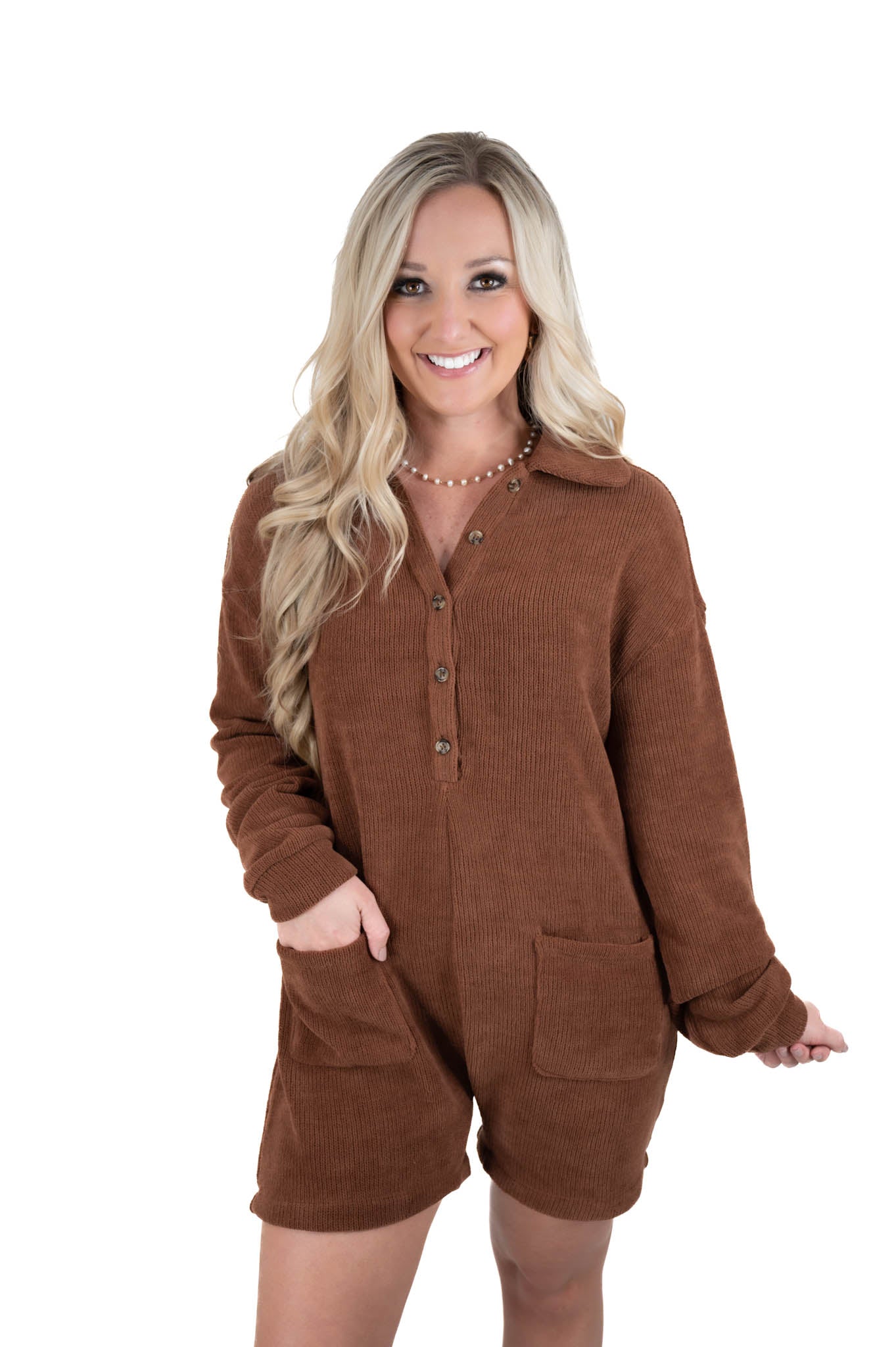 Chestnut Cozy Romper