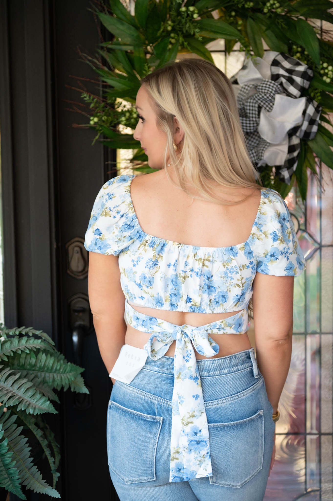 Florally Yours Blue Floral Top