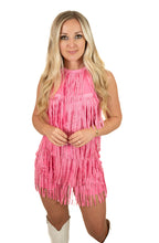 Pink Western Stud Fringe Romper