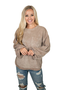 Mocha Textured Top