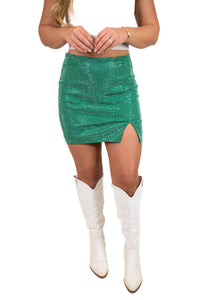 Green Rhinestone Skirt