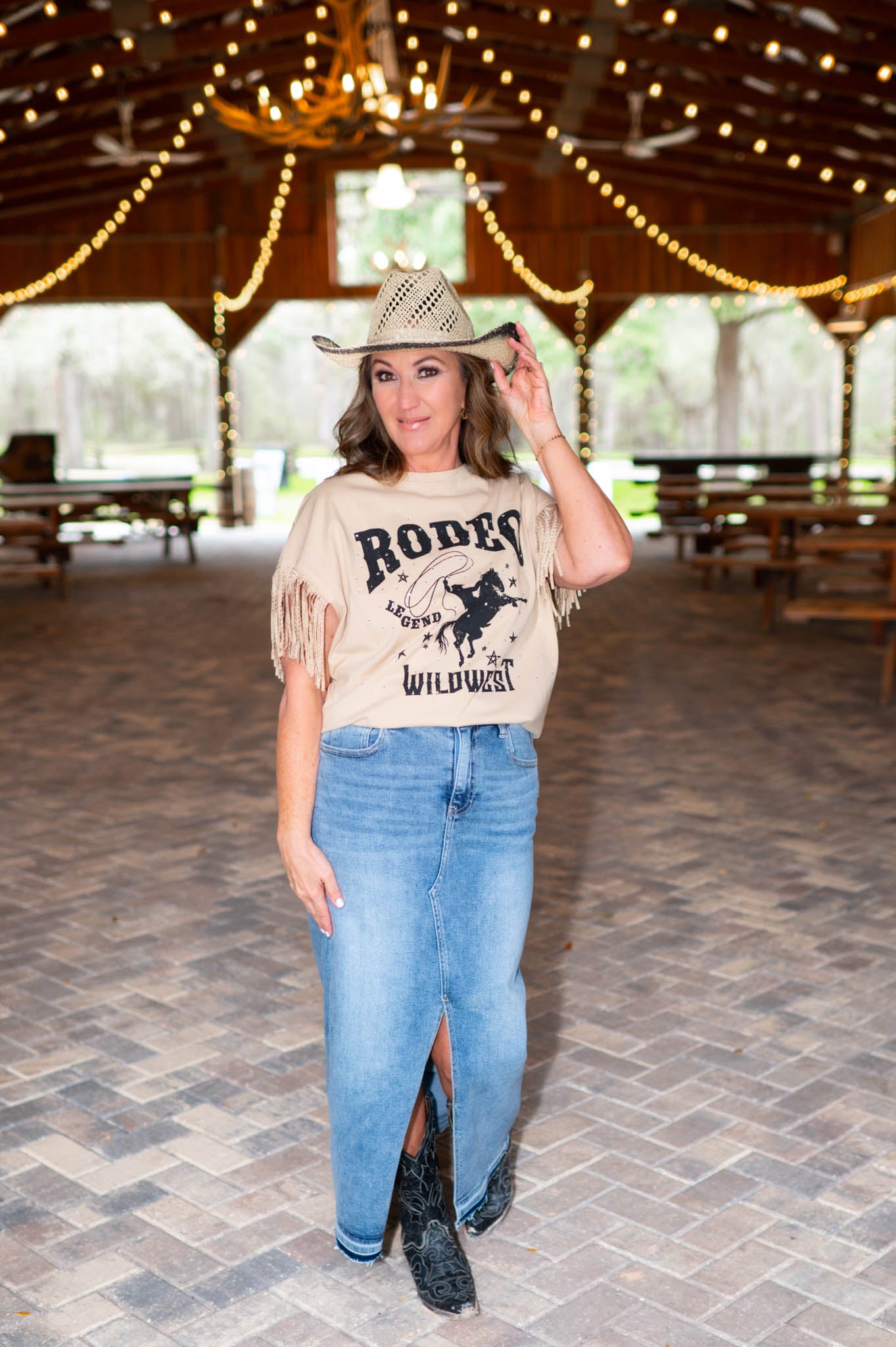 Dear Rodeo Fringe Top