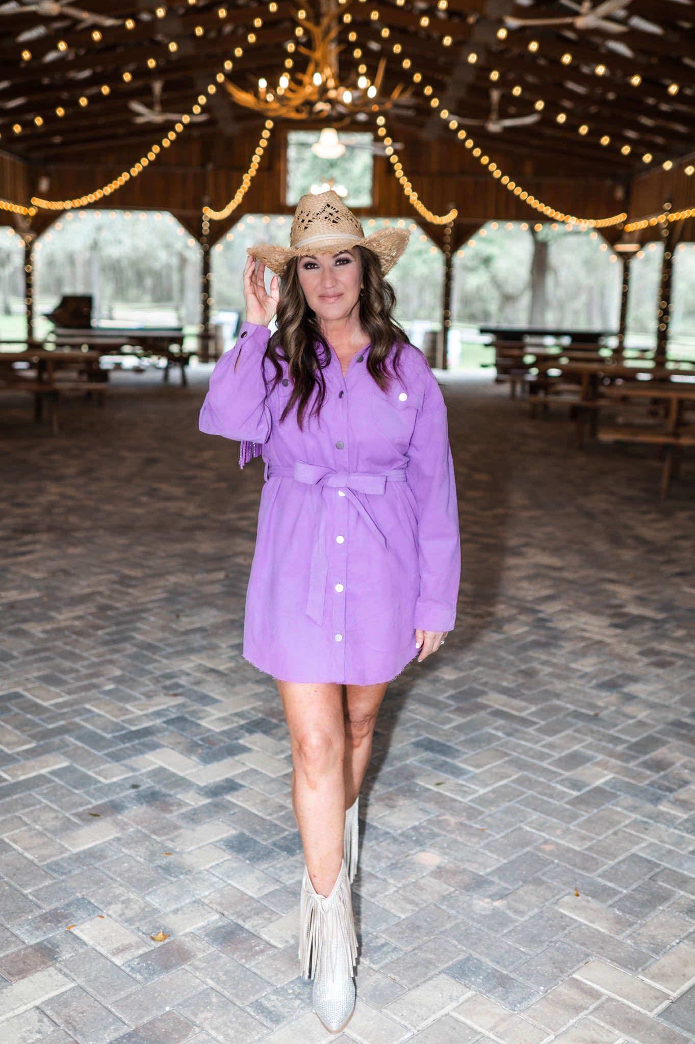 Lilac Fringe Dress