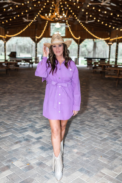 Lilac Fringe Dress