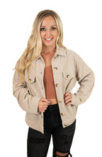 Cream Dream Plans Corduroy Shacket