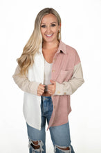 Colorblock Corduroy Shacket