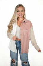 Colorblock Corduroy Shacket