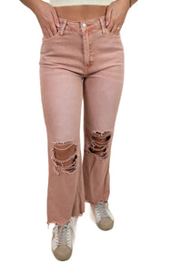 Blush Crop Flare Pants