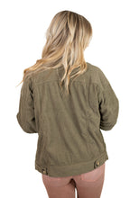 Olive Dream Plans Corduroy Shacket