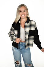 Black Patchwork/Plaid Top