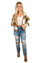 Brown Plaid Cropped Shacket