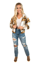 Brown Plaid Cropped Shacket