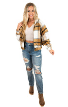 Brown Plaid Cropped Shacket
