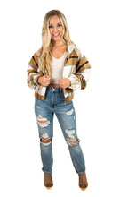 Brown Plaid Cropped Shacket