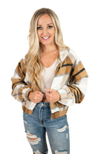 Brown Plaid Cropped Shacket