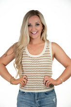 Day Dreaming Taupe Crochet Top