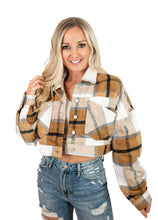 Brown Plaid Cropped Shacket