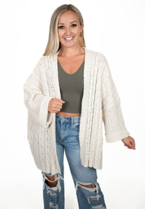 Cream Sweater Cardigan