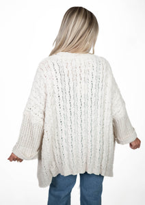 Cream Sweater Cardigan