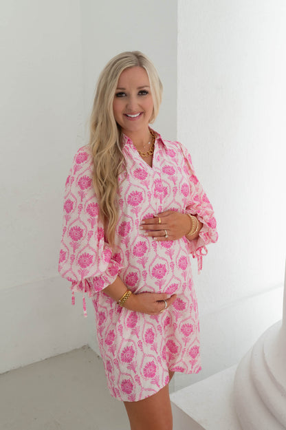 The Bloom Babe Pink Floral Dress